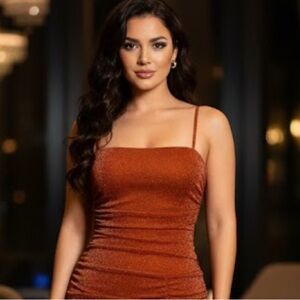 Ruched dress , to highlight your curves 🧡📣📣📣